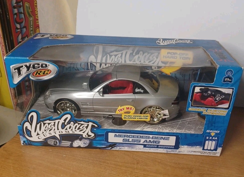NIB Tyco Rare RC Mattel 2005 Mercedes SL55 West Coast Customs Radio Control Car  