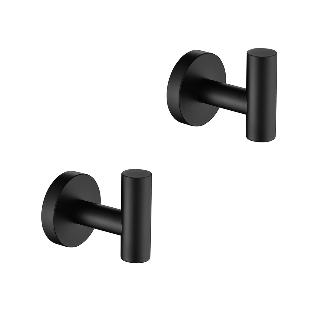 2Pack Wall Mounted Stainless Steel Bathroom Towel Hooks Coat Hooks