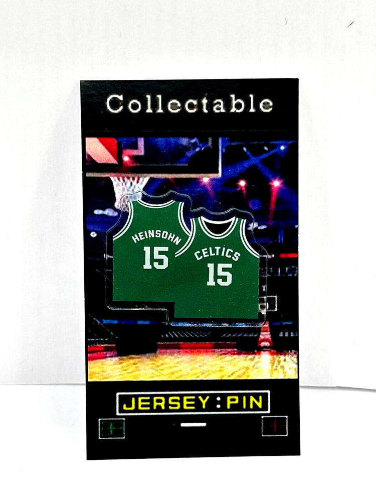 Boston Celtics Tom Heinsohn jersey lapel pin classic collectible free shipping