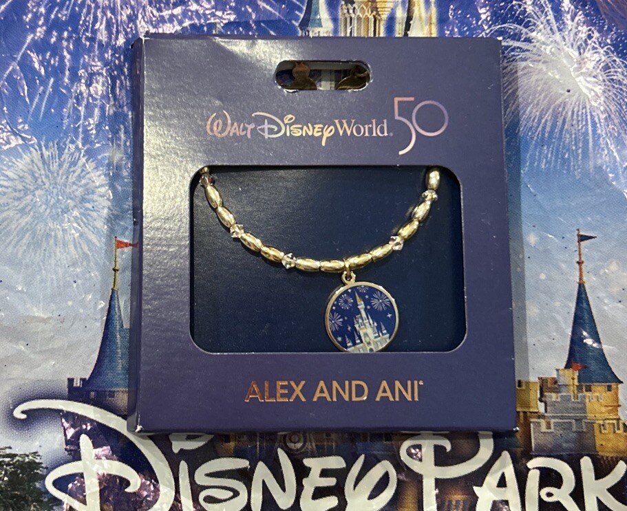 WDW 50th Anniversary Cinderella Castle Alex and Ani Disney Bracelet  