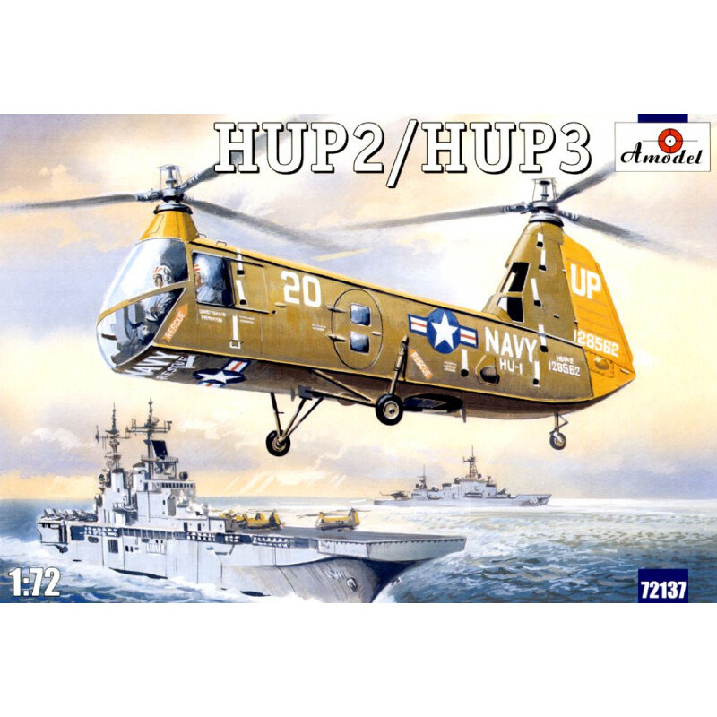 AOMODEL 72137 1/72 Scale HUP-2/HUP-3 USAF Helicopter Plastic Model Kit
