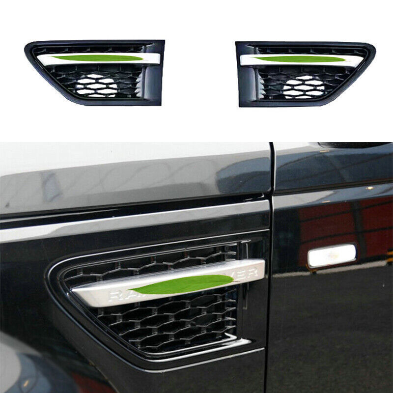 2X Black ABS Front Body Side Vent Fender Cover Trim For Range Rover Sport 06-13
