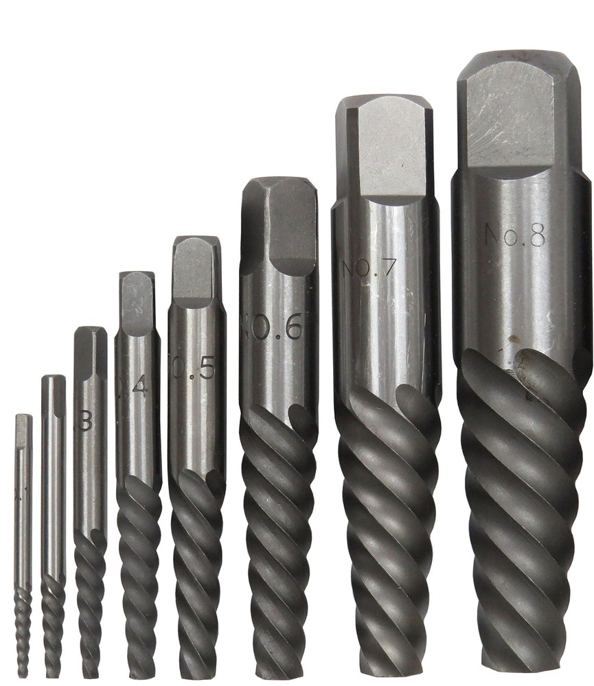 - DEWEZS1-8 #1-8 Carbon Steel Screw Extractor Set, DEWEZ Series