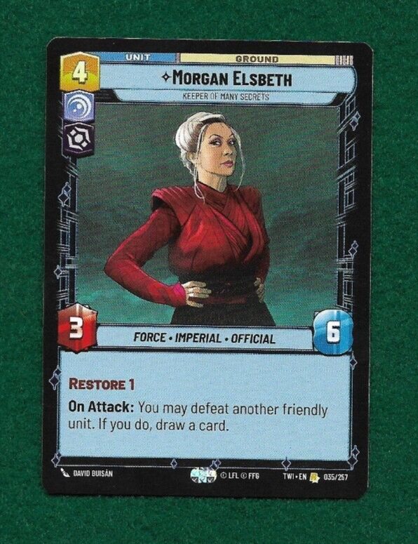 STAR WARS UNLIMITED MORGAN ELSBETH #35 TWILIGHT OF THE REPUBLIC RARE