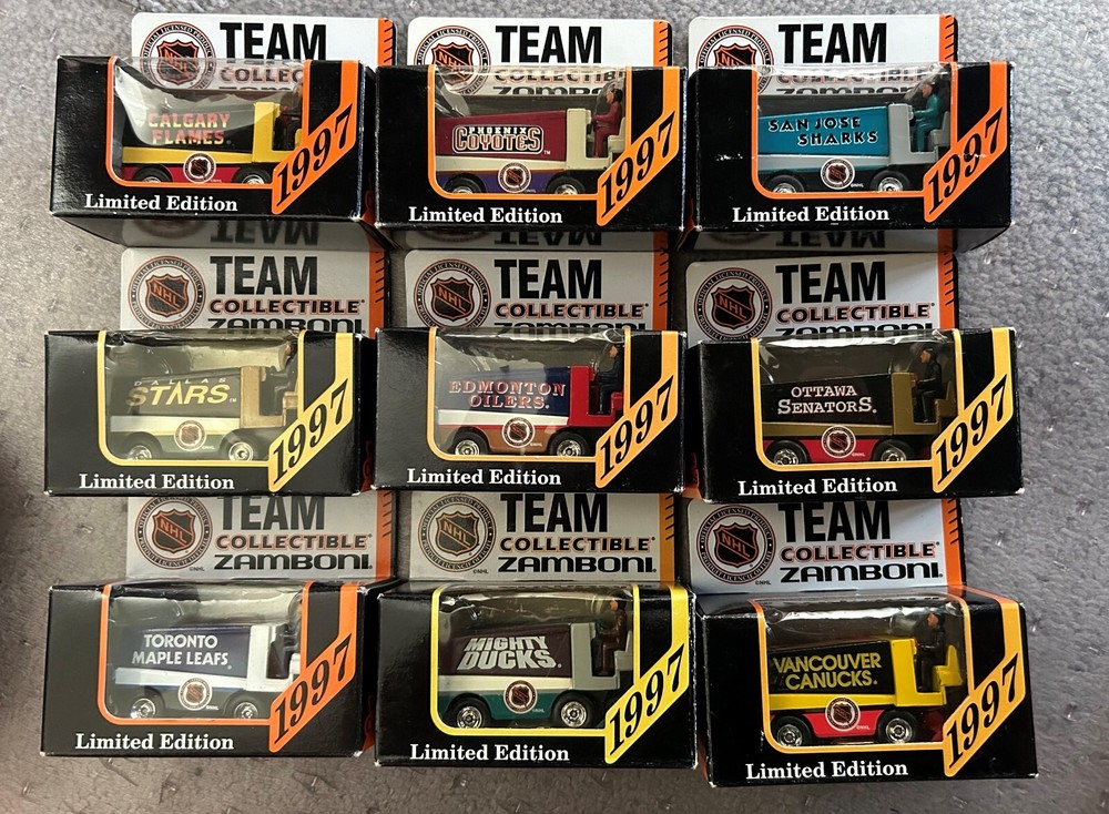 NHL Team collectible Zamboni Lot of 9