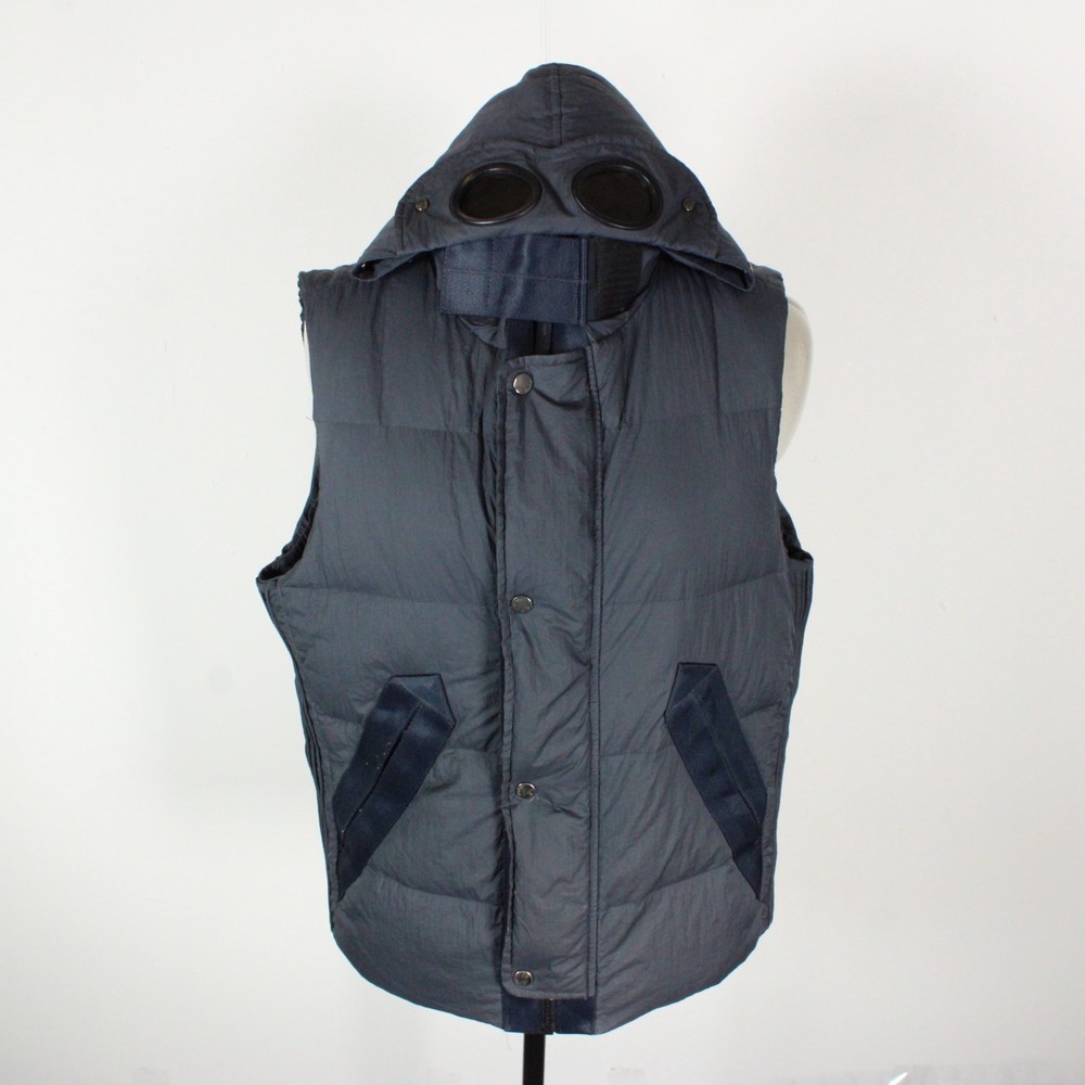 CP Company Gilet Bodywarmer Jacket Mens L Navy Down Goggle Asian Release Vest