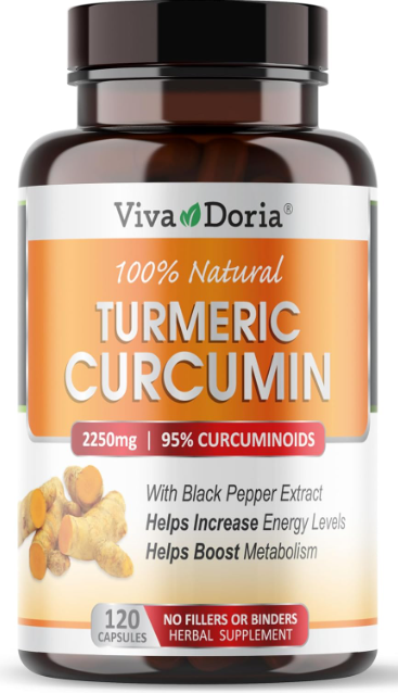Turmeric Curcumin with Black Pepper Supplement, Joint Support 120 Capsules