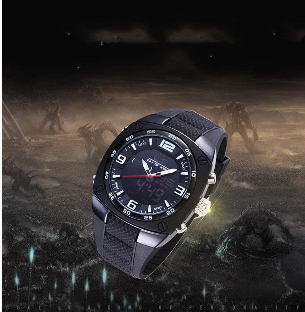 Men's Sports Electronic Watch - Multifunctional Waterproof Timing Chronograph -