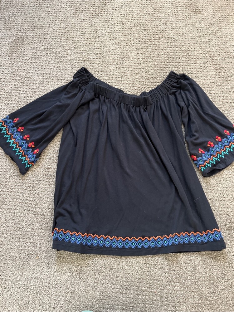 Floral Embroidered Blouse for Women Size Small