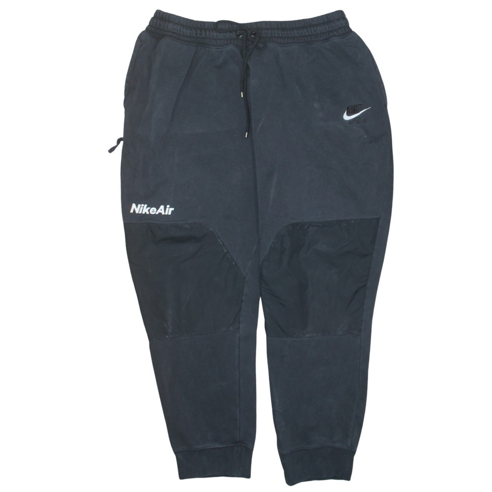 Nike Mens Joggers Black Fleece Nike Air Logo Panelled Cuffed Sweatpants XXL