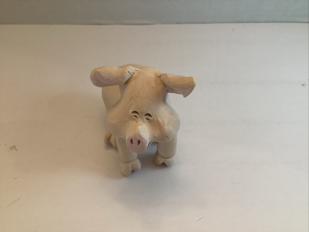 Whiterock Studio Pig Plaster Sculpture Vintage 1989 White Rock