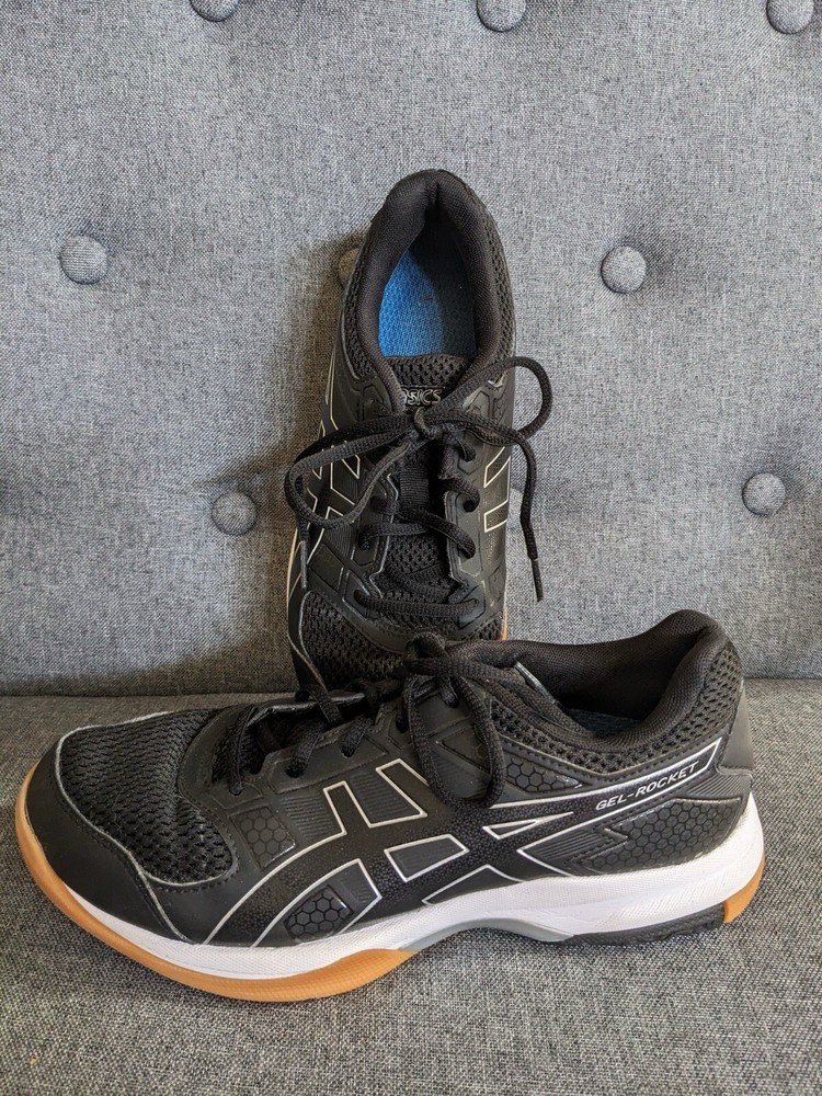 Asics Gel Rocket 8 Women’s Size 7.5 Black White Volleyball Shoes Sneakers B756Y