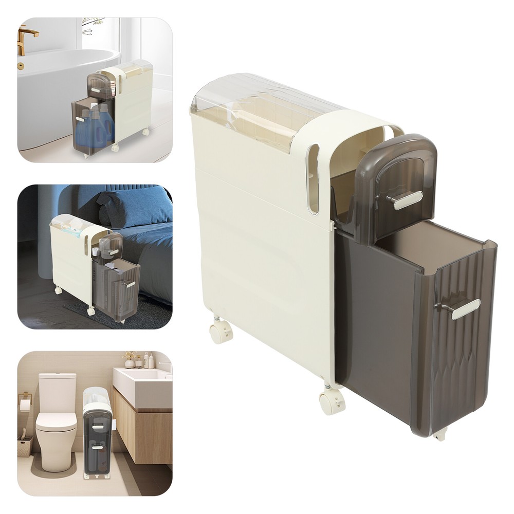 Bathroom Organizer Storage Cabinet Floor Cabinet Narrow Slim Storage Drawers NEW