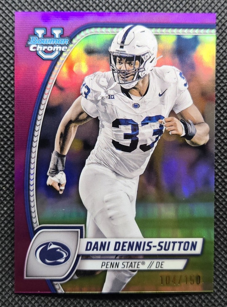 2024 Bowman Chrome University Dani Dennis-Sutton Fuchsia Refractor /150 #51 PSU