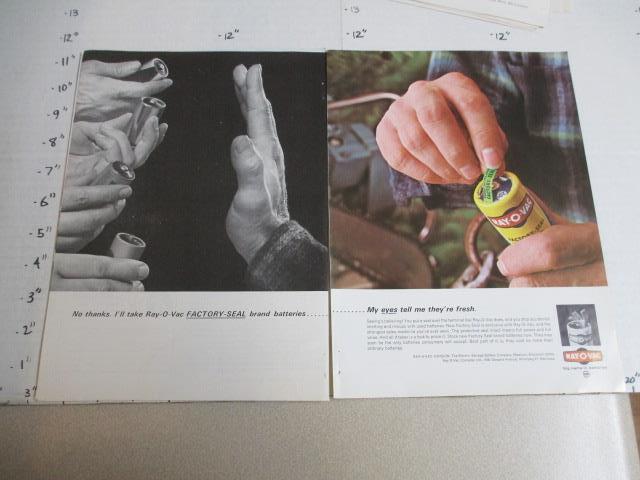 trade magazine ad 1965 RAY-O-VAC battery factory seal fresh flashlight display