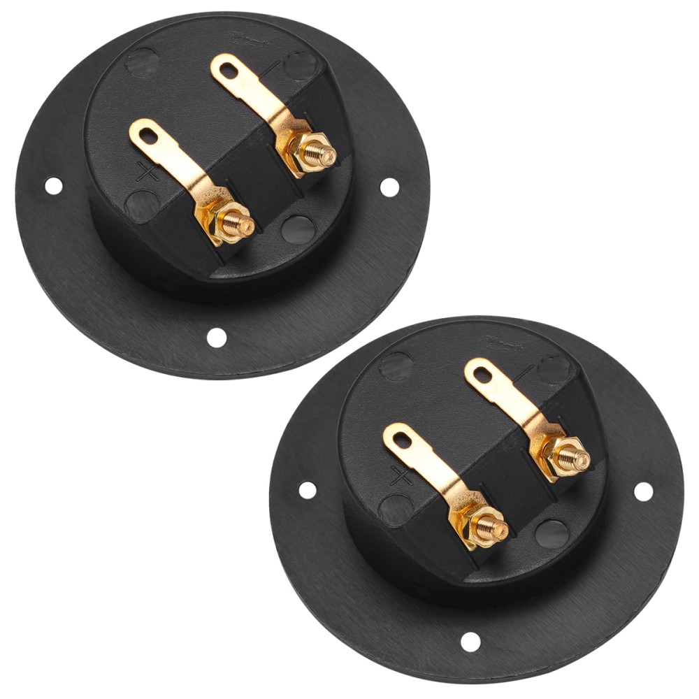 2Pcs Round Subwoofer Speaker Box Terminal Cup Spring Connector - High Quality