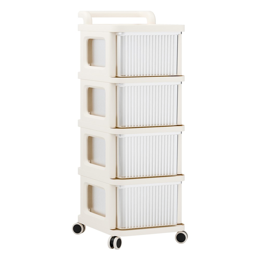Portable Rolling Kitchen Pantry Organizer Cabinet with Wheels  