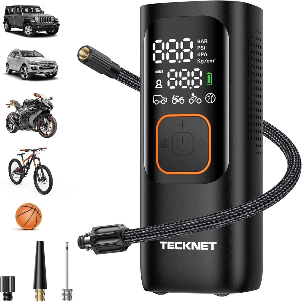 160PSI Portable Tire Inflator with 20000mAh Battery - Fast Air Pump for Cars Bikes