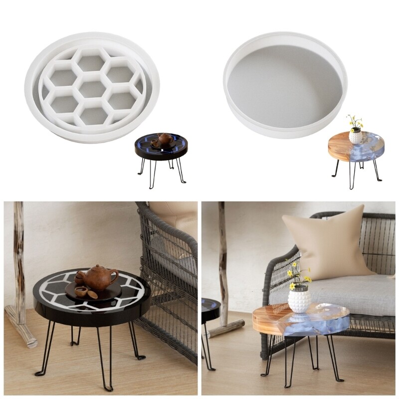 Flexible Silicone Mold for Epoxy Tabletops Large Round Customizable Designs