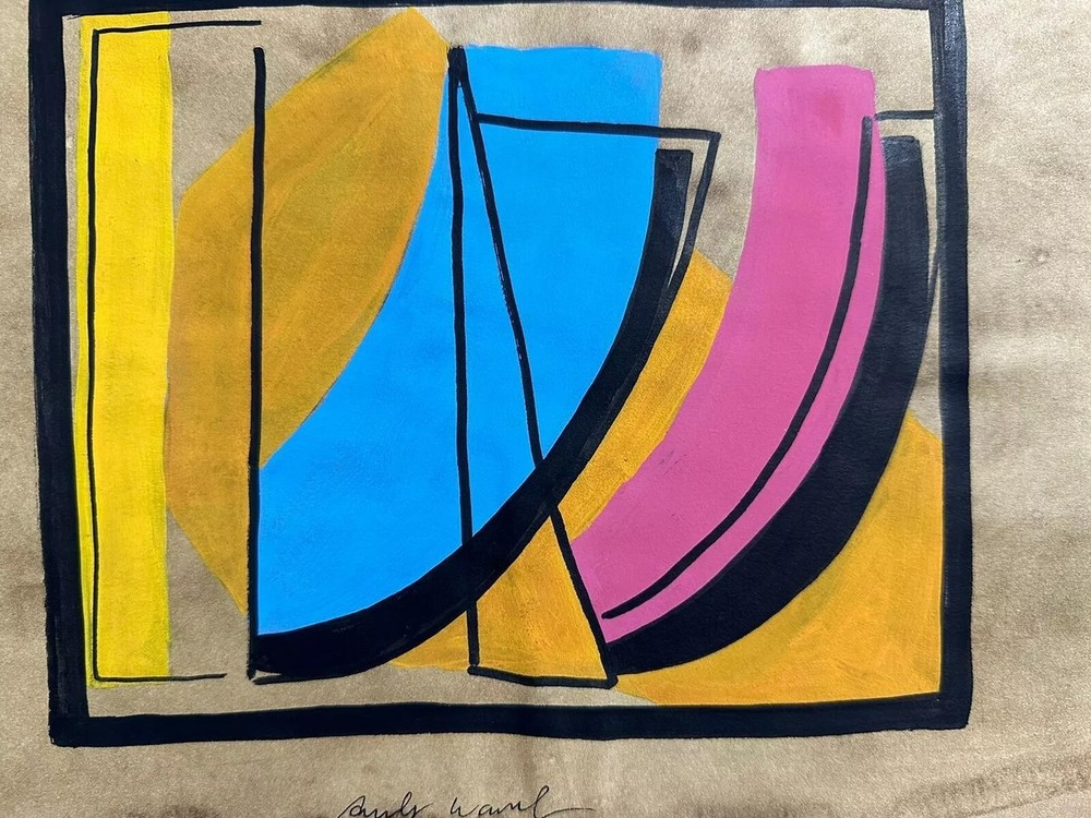 Andy Warhol  COA Art Drawing Painting Vintage Handmade Signed Original Paper