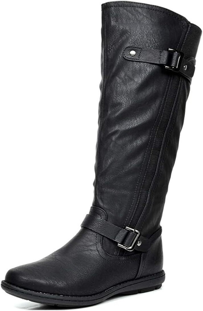 DREAM PAIRS Women’s Wide Calf Knee High Winter Boots with Faux Fur Lining