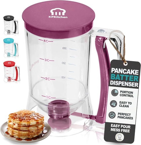 Pancake Batter Dispenser - Kitchen Must Have Tool for Perfect Purple