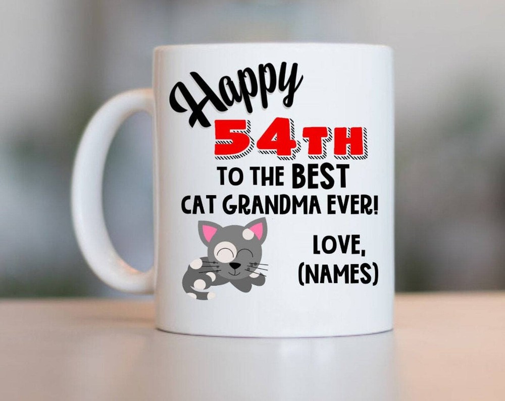 54th Cat Grandma Birthday Cat Grandma 54th Birthday 54th Birthday Gift For Cat