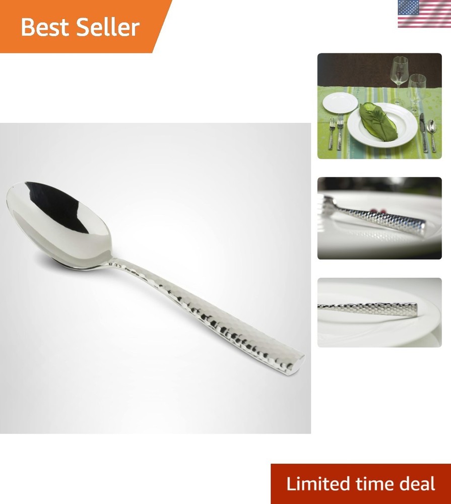 Elegant 18/10 Stainless Steel Spoons Set of 12 - Dishwasher Safe & Polished