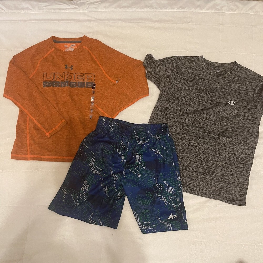 Back to School Boys Clothes bundle! two tops and one short-image