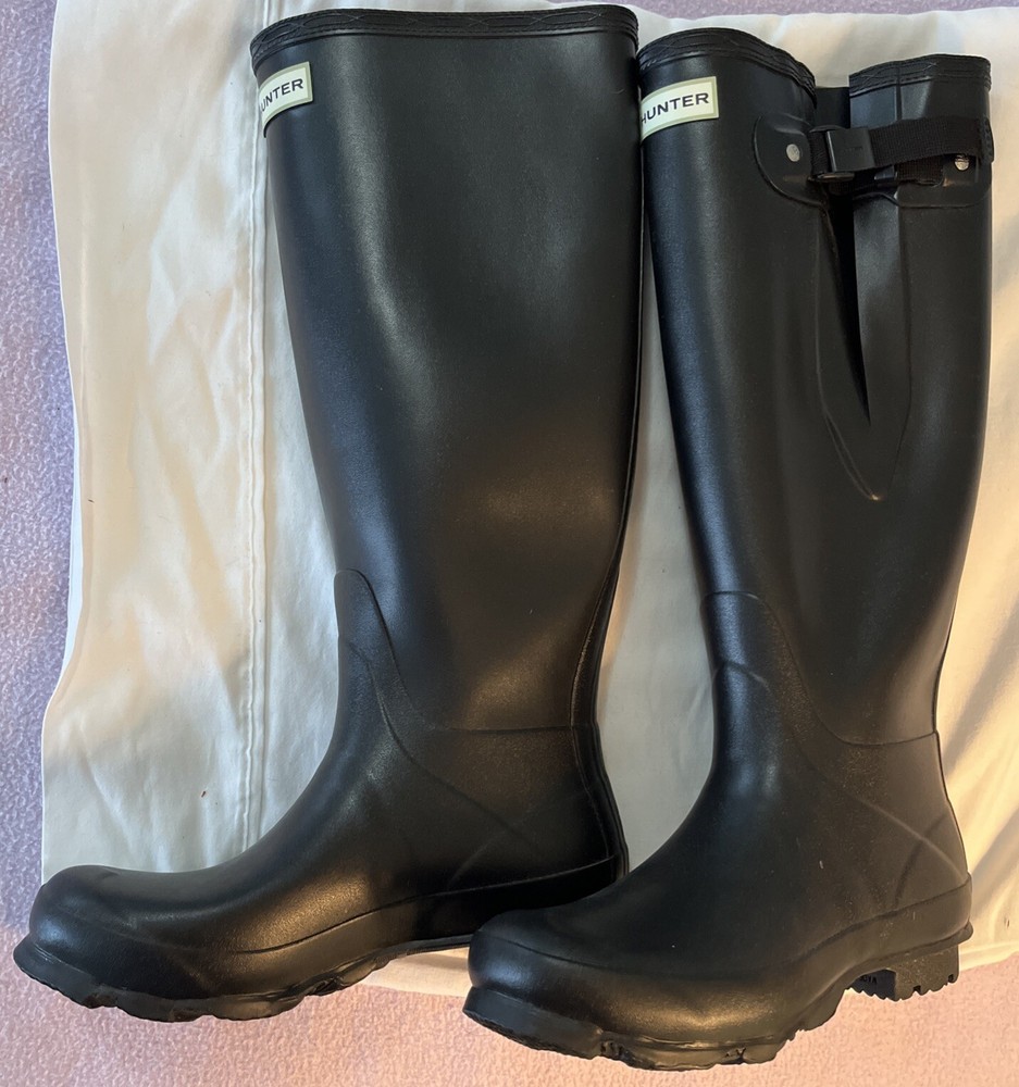 Hunter Original Tall Rain Boots for Women in Black - US 8 UK 6 EU 39
