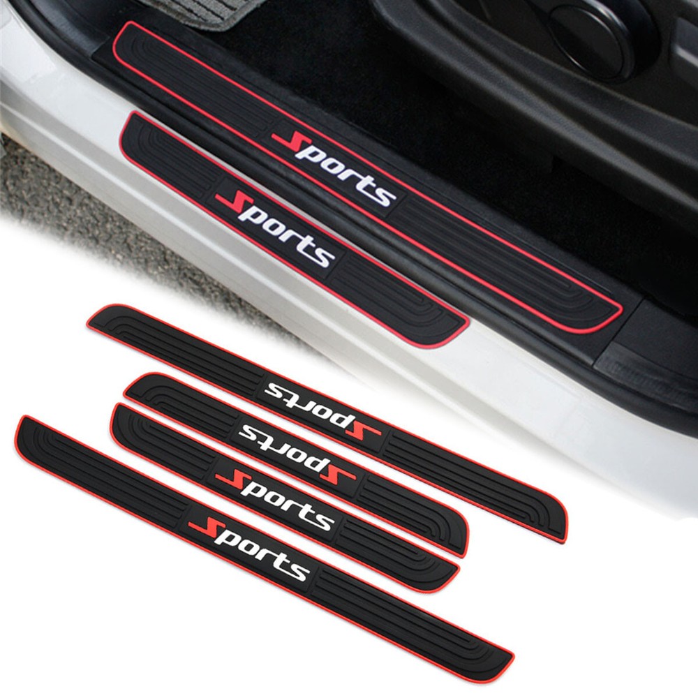 Sport Car Door Sill Guard Protector Anti-Scratch Rubber Cover