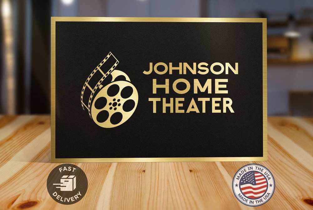 Custom home movie theater sign