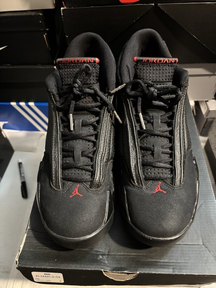 Jordan Air Jordan 14 Retro Last Shot Black Red Sneaker Athletic Men 487471-003