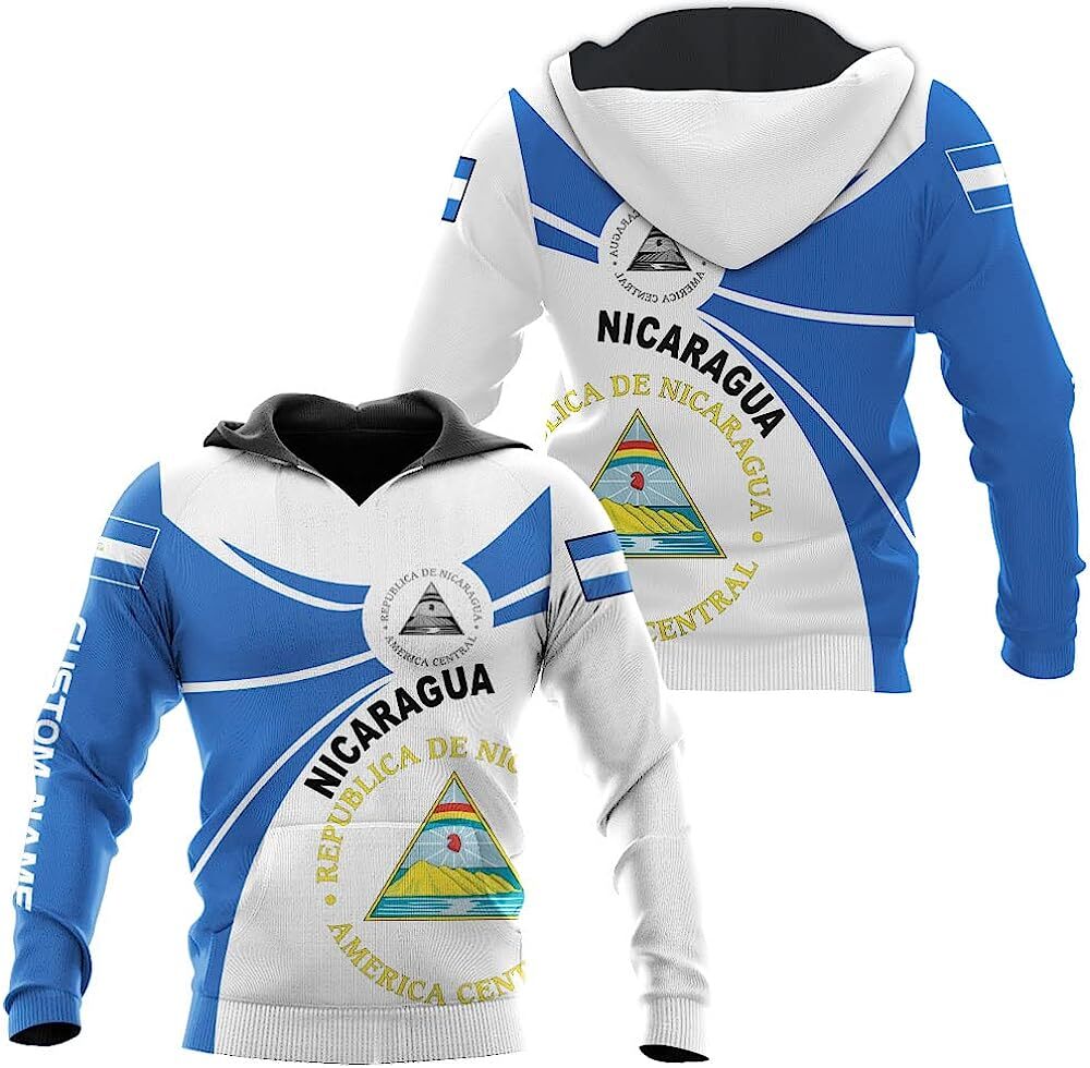 Personalized Nicaragua Hoodie Shirt Nicaragua Flag Hoodie Nicaraguan Camisas 9