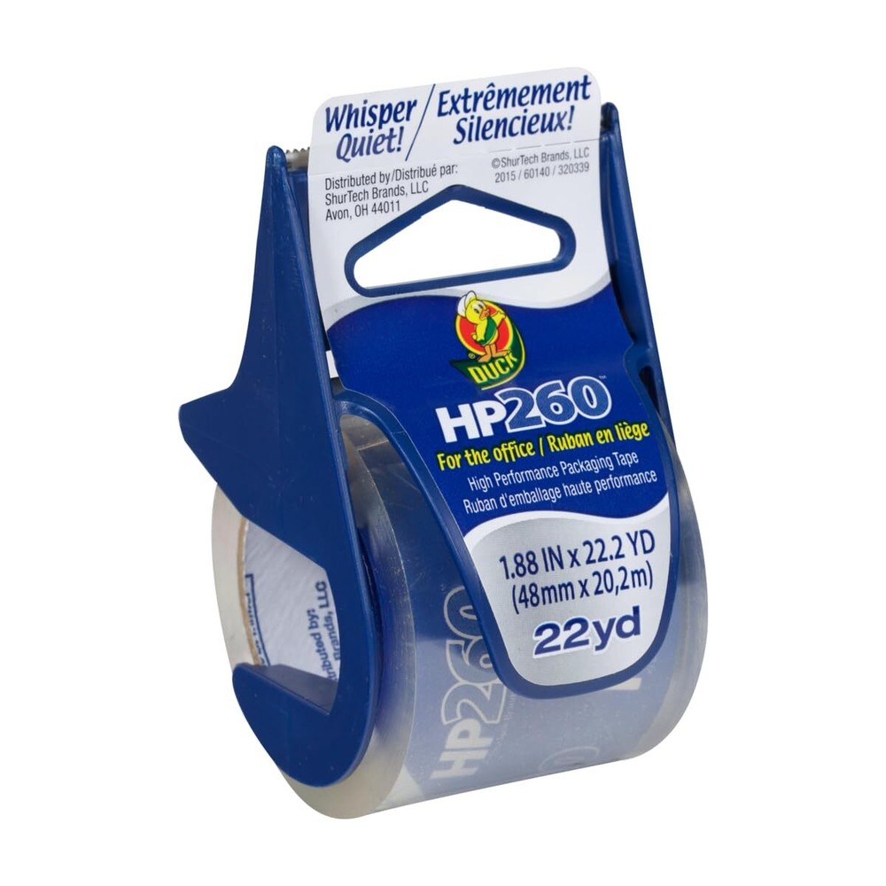 Duck Brand HP260 High Performance Packaging Tape with Dispenser, 1.88 Inches ...