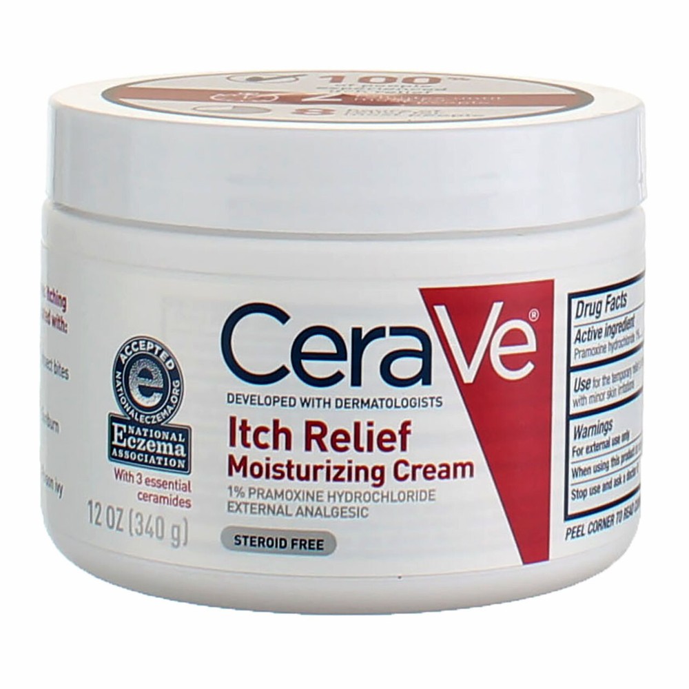 5-Pack CeraVe Itch Relief Moisturizing Cream 12 oz for Soothing Hydration