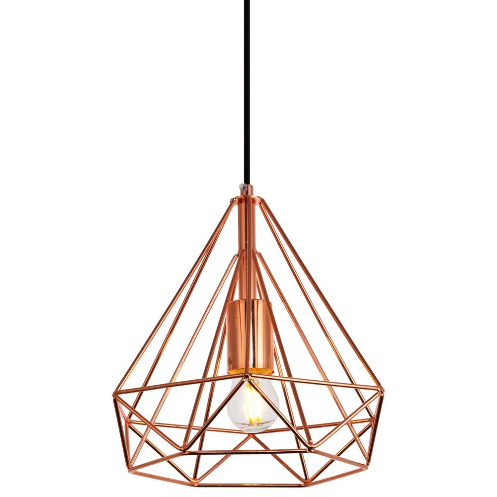 Elegant LDPD2090 Jago Mini Pendant Light in Copper 9-13/16