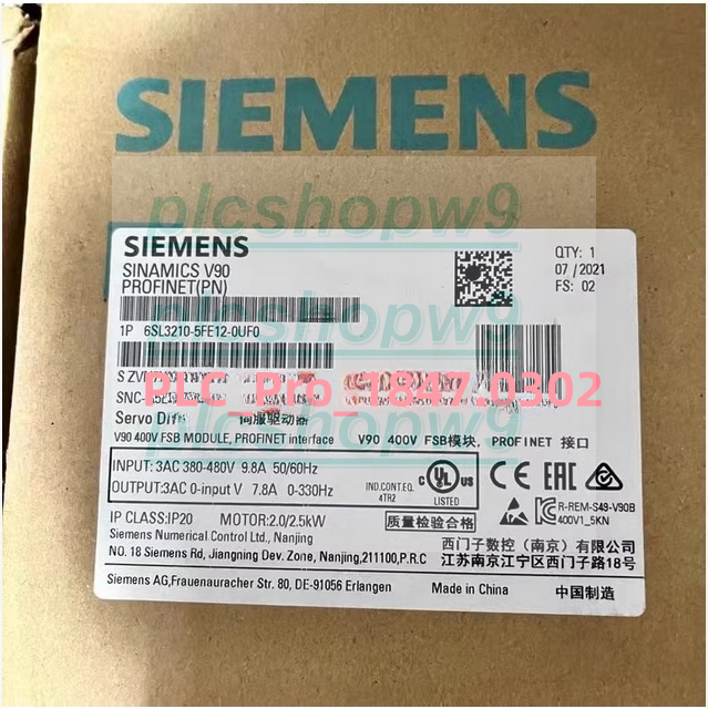 6SL3210-5FE12-0UF0 1PCS Brand New Siemens 6SL3210-5FE12-0UF0  Fast delivery
