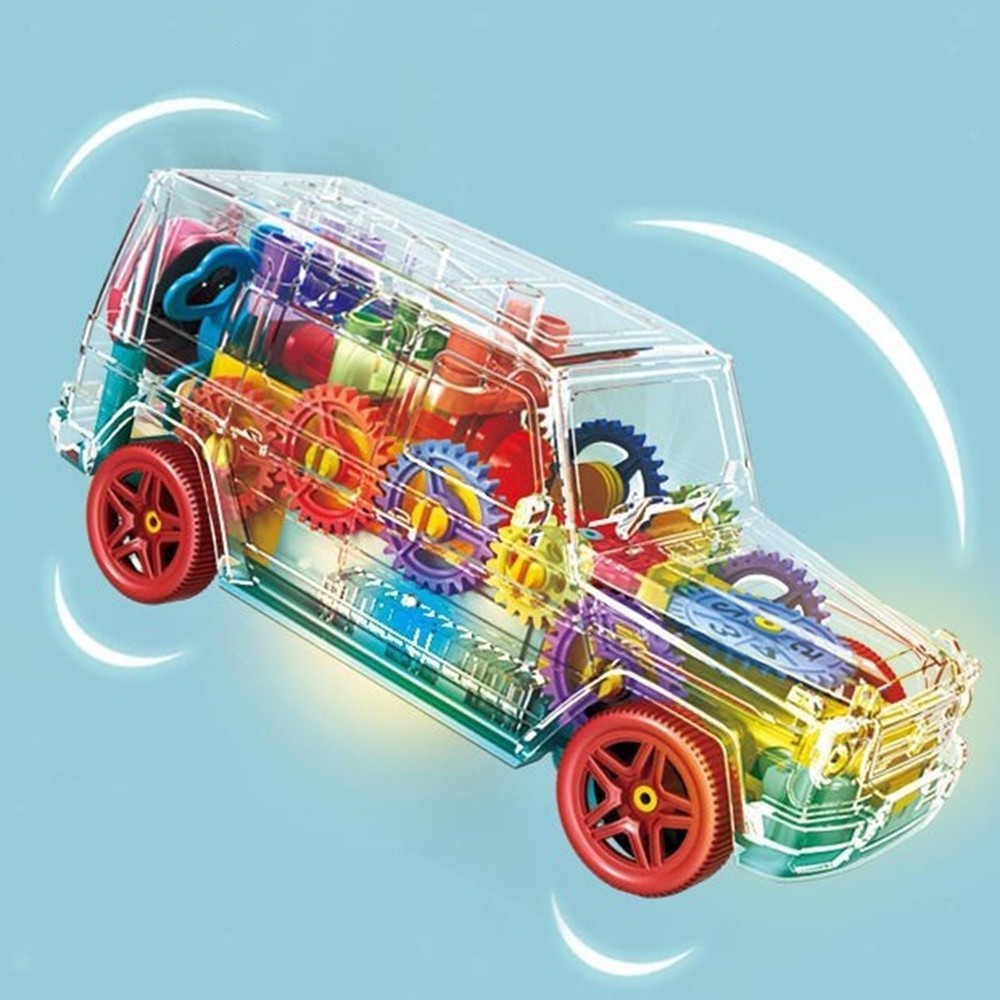 LED Light-Up Toy Truck with Rotating Gears - Fun Gift for Kids