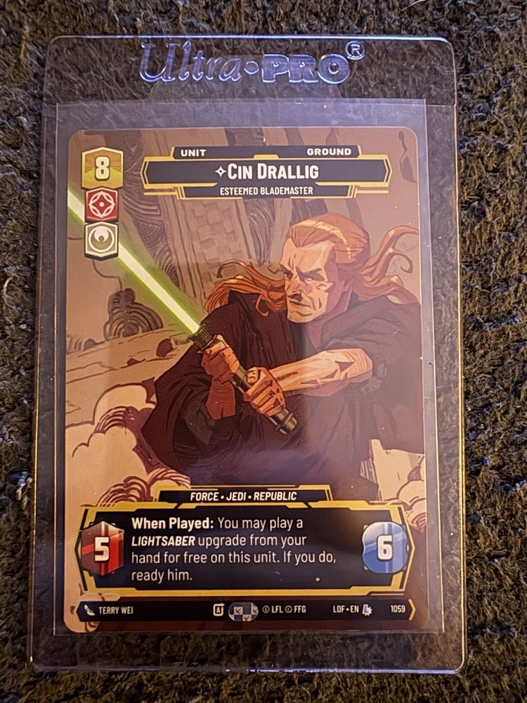 Cin Drallig Prestige Star Wars Unlimited Legends Of the Force Card Ready to Ship