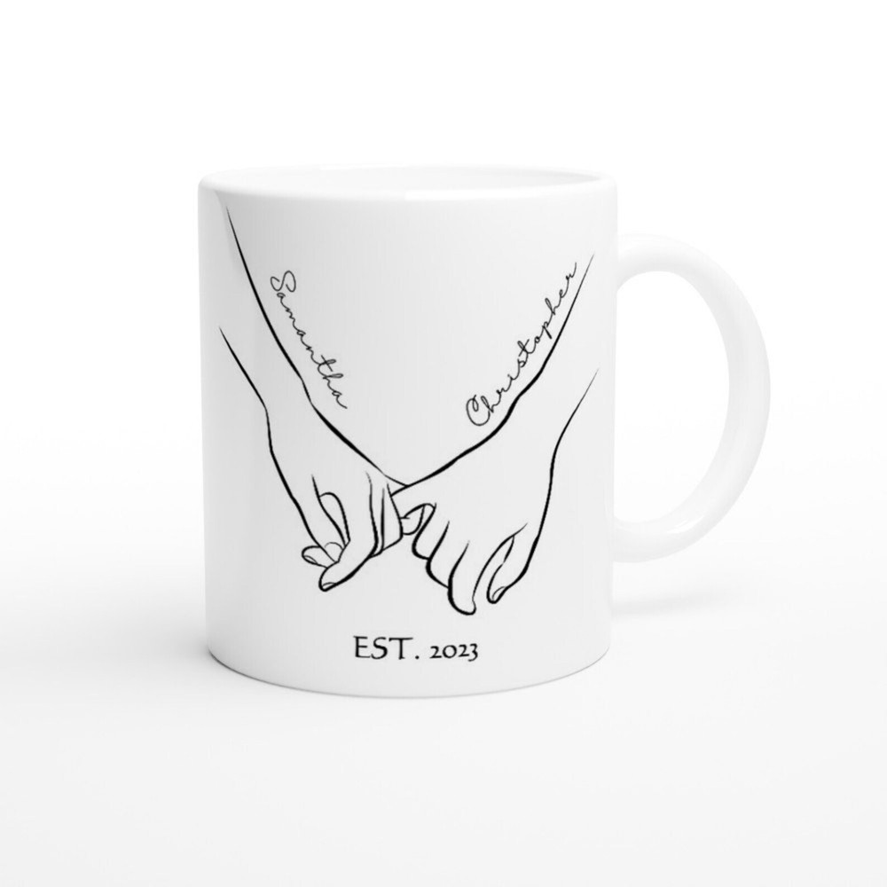 Personalized Love White 11oz Ceramic Mug. Valentine's Day/ Anniversary Mug. Cust