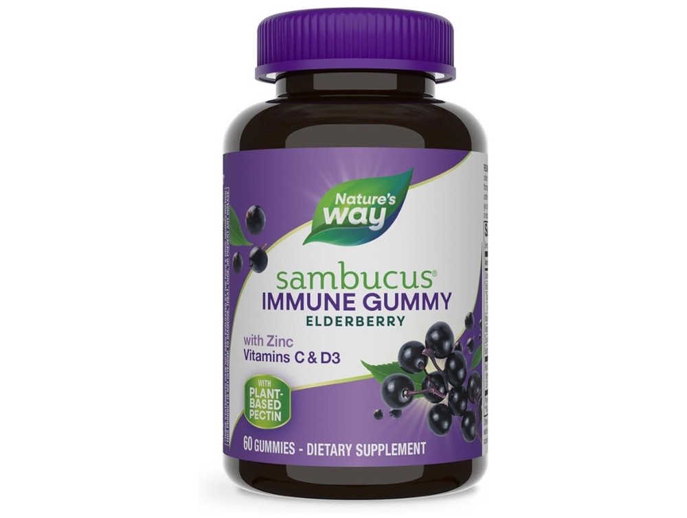Nature's Way Sambucus Elderberry Gummies for Immune Support - 60 Count