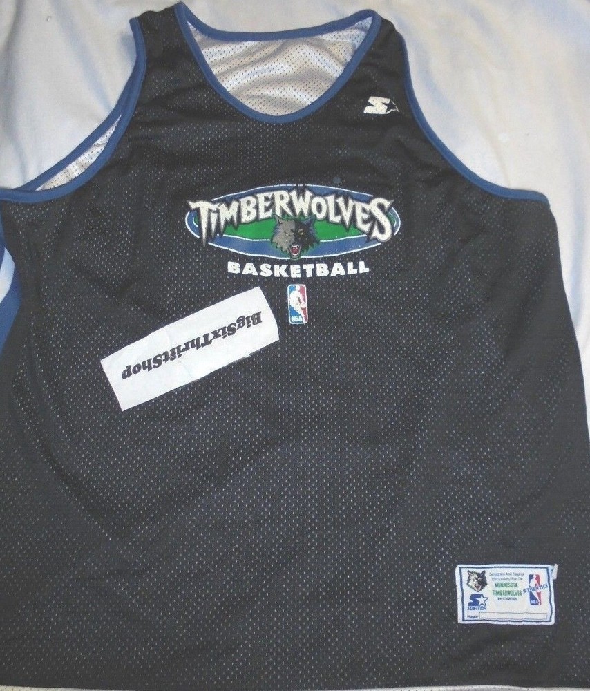 Vintage Starter NBA Basketball Minnesota Timberwolves Reversible Jersey Size 2XL