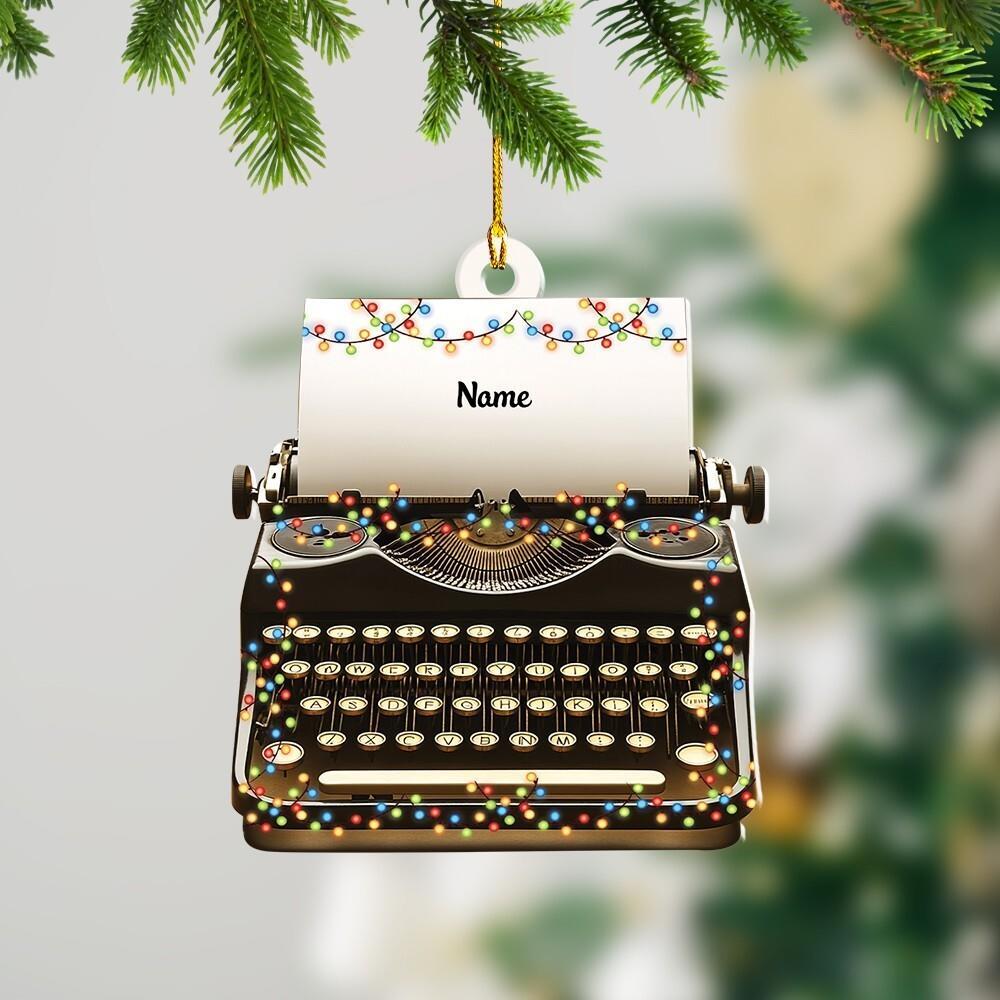 Typewriter Christmas Ornament  Typewriter Ornament  Writer Typewriting Ornament