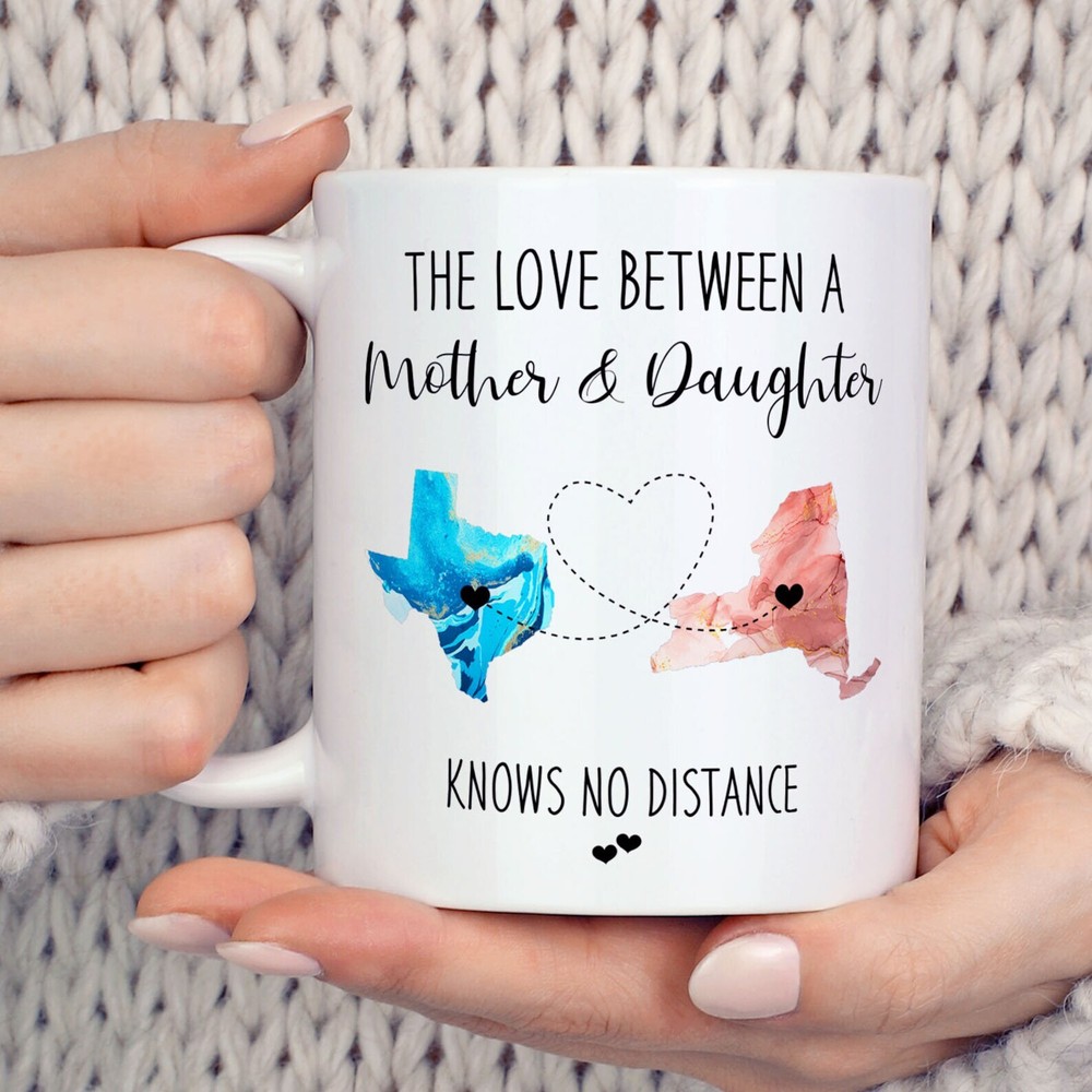 Mother Daughter Long Distance State Mug Long Distance Gift All States Mother
