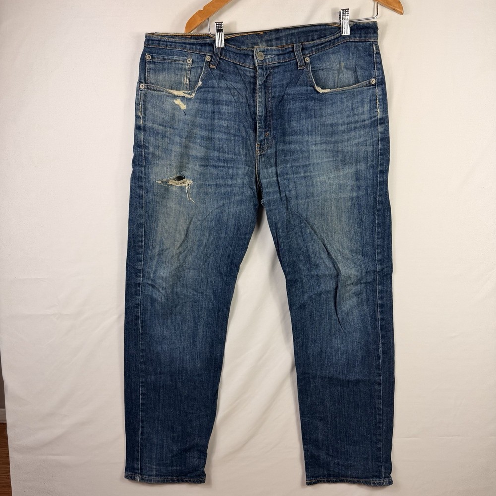 Levi's 751 Jeans Mens 38x30 Standard Fit Blue Medium Wash Denim Stretch Taper