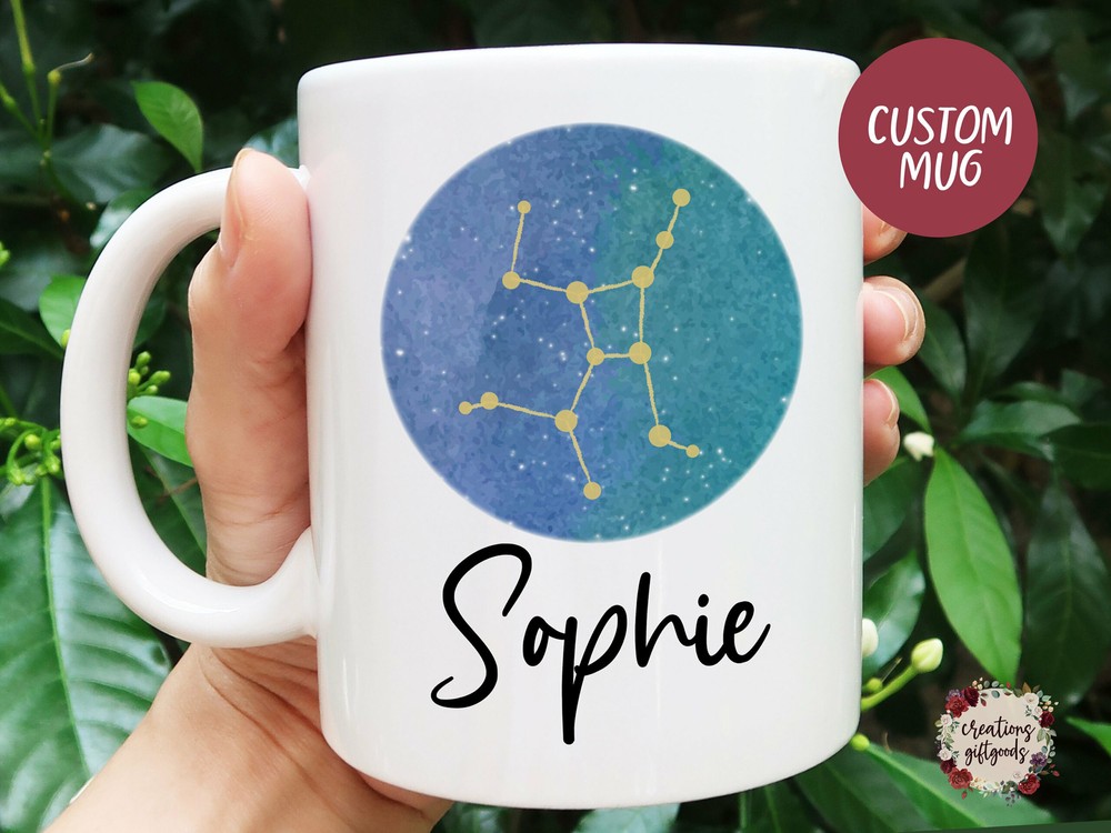 Virgo Zodiac Mug Zodiac Mugs Personalized Zodiac Gift Virgo Mugs Virgo Gift