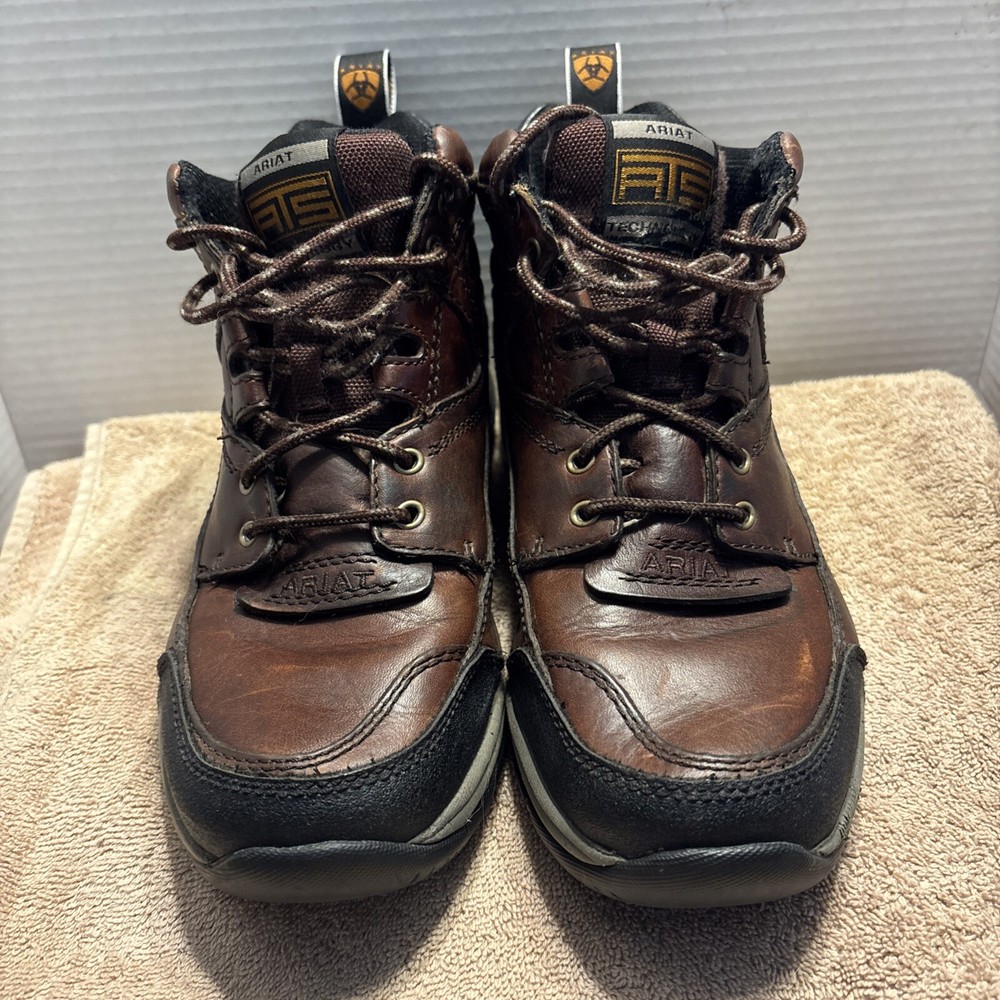 Ariat ATS Work Boots Brown Size 9 B WMS Advanced Torque Support
