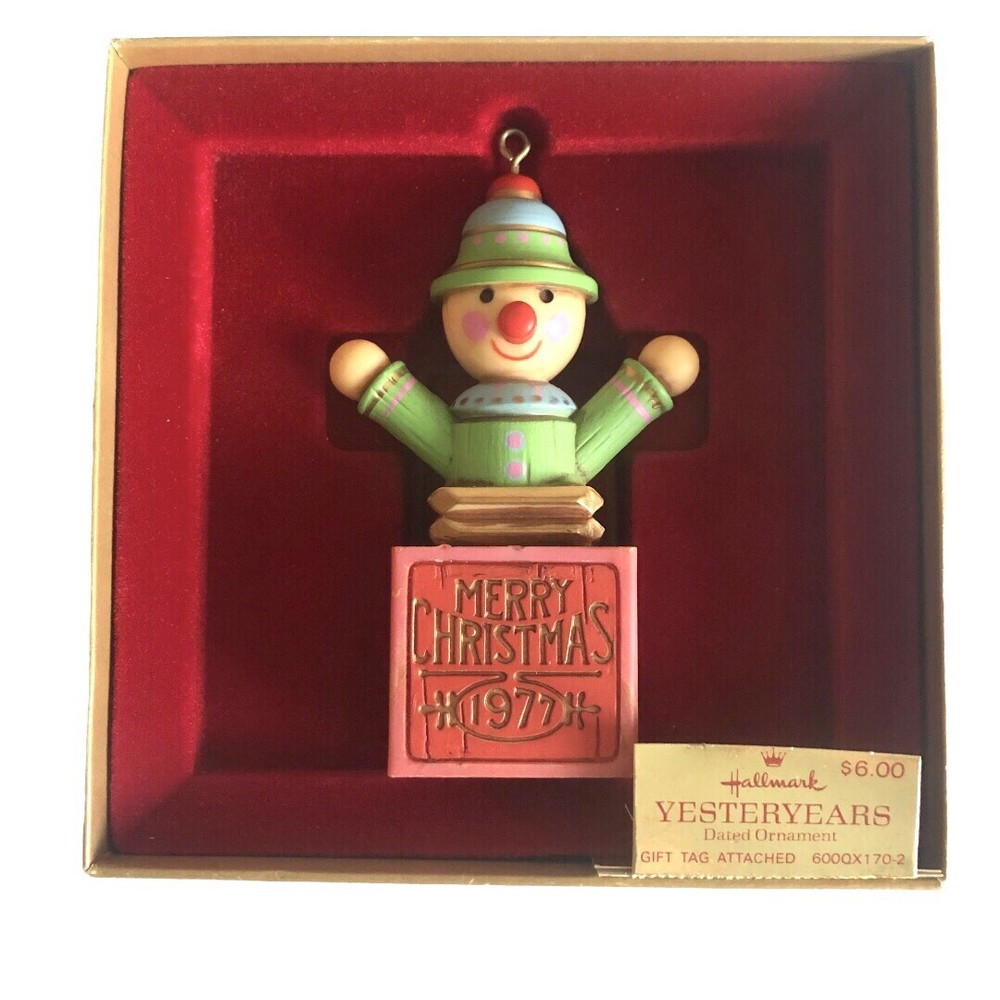 Vintage 1977 Hallmark Yesteryears Jack in the Box Christmas Ornament