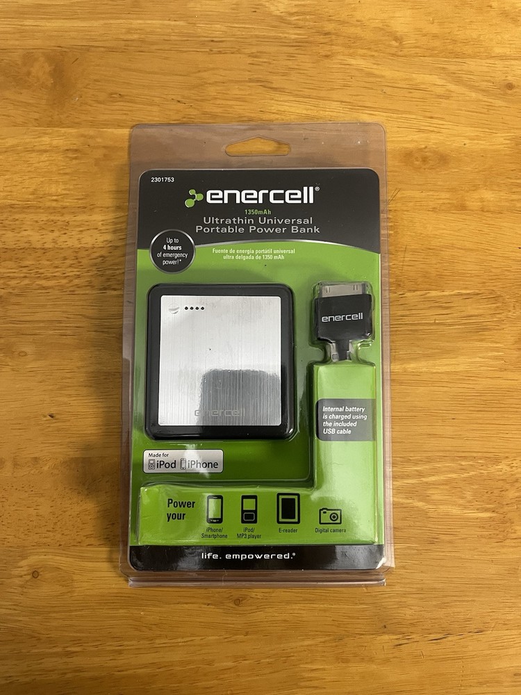 Enercell Universal 1350mAh Portable Power Bank Battery Backup Charger Brand New